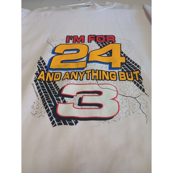 VINTAGE 95 Jeff Gordon And Dale Earnhardt Sr Sweatshirt 3XL Jerzees Nascar - Picture 4 of 11